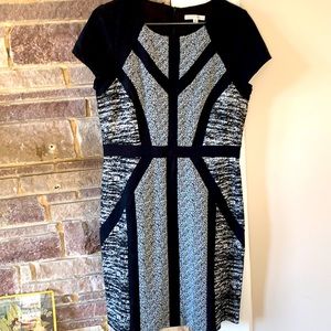 Sandra Darren Geometric Block Shift Dress Size 12
